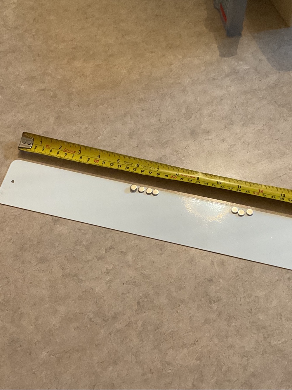 IKEA White Magnetic Wall Rail for Kitchen or Workshop